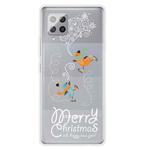 For Samsung Galaxy A42 5G Trendy Cute Christmas Patterned Case Clear TPU Cover Phone Cases(Skiing Bird)