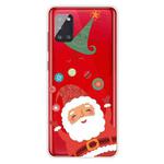 For Samsung Galaxy A51 Trendy Cute Christmas Patterned Case Clear TPU Cover Phone Cases(Ball Santa Claus)
