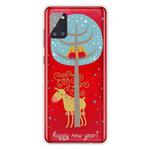 For Samsung Galaxy A51 Trendy Cute Christmas Patterned Case Clear TPU Cover Phone Cases(Lovers and Deer)