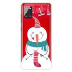 For Samsung Galaxy A51 5G Trendy Cute Christmas Patterned Case Clear TPU Cover Phone Cases(Socks Snowman)