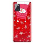 For Samsung Galaxy A71 Trendy Cute Christmas Patterned Case Clear TPU Cover Phone Cases(Hang Snowman)