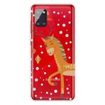 For Samsung Galaxy A71 Trendy Cute Christmas Patterned Case Clear TPU Cover Phone Cases(Stag Deer)