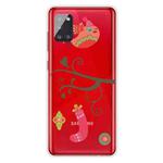 For Samsung Galaxy A71 5G Trendy Cute Christmas Patterned Case Clear TPU Cover Phone Cases(Gift Bird)