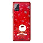 For Samsung Galaxy A71 5G Trendy Cute Christmas Patterned Case Clear TPU Cover Phone Cases(Santa Claus with Open Hands)