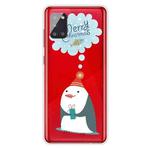 For Samsung Galaxy A71 5G Trendy Cute Christmas Patterned Case Clear TPU Cover Phone Cases(Penguin)