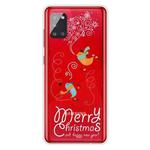 For Samsung Galaxy A71 5G Trendy Cute Christmas Patterned Case Clear TPU Cover Phone Cases(Skiing Bird)