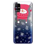 For Samsung Galaxy M31s Trendy Cute Christmas Patterned Case Clear TPU Cover Phone Cases(Hang Snowman)