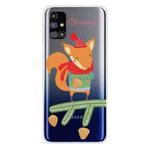 For Samsung Galaxy M31s Trendy Cute Christmas Patterned Case Clear TPU Cover Phone Cases(Fox)