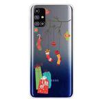 For Samsung Galaxy M31s Trendy Cute Christmas Patterned Case Clear TPU Cover Phone Cases(Black Tree Gift)