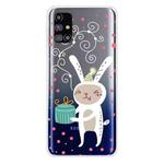 For Samsung Galaxy M51 Trendy Cute Christmas Patterned Case Clear TPU Cover Phone Cases(Gift Rabbit)