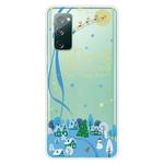 For Samsung Galaxy S20 FE Trendy Cute Christmas Patterned Case Clear TPU Cover Phone Cases(Ice and Snow World)