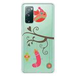 For Samsung Galaxy S20 FE Trendy Cute Christmas Patterned Case Clear TPU Cover Phone Cases(Gift Bird)