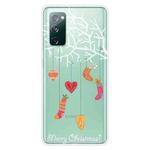For Samsung Galaxy S20 FE Trendy Cute Christmas Patterned Case Clear TPU Cover Phone Cases(White Tree Gift)