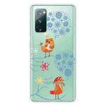 For Samsung Galaxy S20 FE Trendy Cute Christmas Patterned Case Clear TPU Cover Phone Cases(Two Snowflakes)
