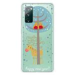 For Samsung Galaxy S20 FE Trendy Cute Christmas Patterned Case Clear TPU Cover Phone Cases(Lovers and Deer)