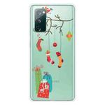 For Samsung Galaxy S20 FE Trendy Cute Christmas Patterned Case Clear TPU Cover Phone Cases(Black Tree Gift)