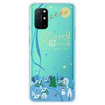 For OnePlus 8T Trendy Cute Christmas Patterned Case Clear TPU Cover Phone Cases(Ice and Snow World)