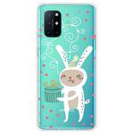For OnePlus 8T Trendy Cute Christmas Patterned Case Clear TPU Cover Phone Cases(Gift Rabbit)