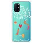 For OnePlus 8T Trendy Cute Christmas Patterned Case Clear TPU Cover Phone Cases(White Tree Gift)
