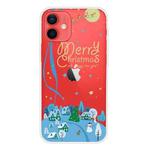 For iPhone 12 mini Trendy Cute Christmas Patterned Case Clear TPU Cover Phone Cases (Ice and Snow World)