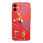 For iPhone 12 mini Trendy Cute Christmas Patterned Case Clear TPU Cover Phone Cases (Two Snowflakes)