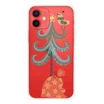 For iPhone 12 mini Trendy Cute Christmas Patterned Case Clear TPU Cover Phone Cases (Big Christmas Tree)