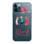 For iPhone 12 / 12 Pro Trendy Cute Christmas Patterned Case Clear TPU Cover Phone Cases(Christmas Suit)