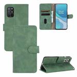 For OnePlus 8T Solid Color Skin Feel Magnetic Buckle Horizontal Flip Calf Texture PU Leather Case with Holder & Card Slots & Wallet(Green)