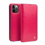 QIALINO Horizontal Flip Leather Case with Holder & Card Slots & Wallet For iPhone 12 Pro Max(Rose Red)
