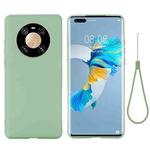 For Huawei Mate 40 Pro Pure Color Liquid Silicone Shockproof Full Coverage Case(Green)