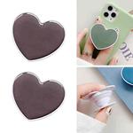 2 PCS Solid Color Love Airbag Phone Stand Ring Holder(Charcoal)