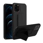 For iPhone 12 Pro Max Shockproof PC + TPU Protective Case with Wristband & Holder(Black)