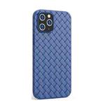 For iPhone 12 / 12 Pro BV Woven All-inclusive Shockproof Case(Dark Blue)