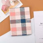 Plaid Pattern Horizontal Flip Leather Case with Holder & Sleep / Wake-up Function For iPad 10.2 2021 / 2020 / 2019(Pink)