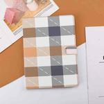 Plaid Pattern Horizontal Flip Leather Case with Holder & Sleep / Wake-up Function For iPad 10.2 2021 / 2020 / 2019(Brown)