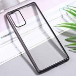 For Samsung Galaxy S20+ Ultra-thin Plating TPU Protective Soft Case(Black)