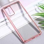 For Samsung Galaxy S20+ Ultra-thin Plating TPU Protective Soft Case(Rose Red)