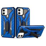 Shockproof TPU + PC Protective Case with Holder For iPhone 12 mini(Blue)