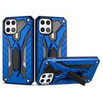For iPhone 12 Pro Max Shockproof TPU + PC Protective Case with Holder(Blue)