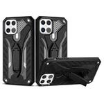 For iPhone 12 Pro Max Shockproof TPU + PC Protective Case with Holder(Black)