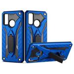 For Huawei P Smart 2020 Shockproof TPU + PC Protective Case with Holder(Blue)