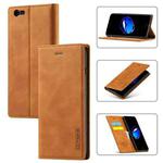LC.IMEEKE Strong Magnetism Ultra-thin Horizontal Flip Shockproof Matte TPU + PU Leather Case with Holder & Card Slots & Wallet For iPhone 6 Plus / 6s Plus(Brown)