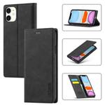 For iPhone 11 LC.IMEEKE Strong Magnetism Ultra-thin Horizontal Flip Shockproof Matte TPU + PU Leather Case with Holder & Card Slots & Wallet (Black)