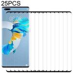 For Huawei Mate 40 Pro+ 25 PCS 9H 3D HD Curved Edge Tempered Glass Film
