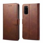 For Galaxy S20 FE GUSSIM Business Style Horizontal Flip Leather Case with Holder & Card Slots & Wallet(Brown)