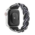 Elastic Woven Watch Band For Apple Watch Series 8&7 41mm / SE 2&6&SE&5&4 40mm / 3&2&1 38mm, Length:120mm(Black White)