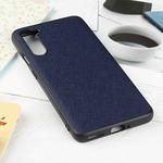 Hella Cross Texture Genuine Leather Protective Case For Huawei Mate 4 Lite / Maimang 9(Blue)