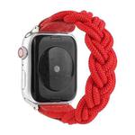 Elastic Woven Watch Band For Apple Watch Ultra 49mm / Series 8&7 45mm / SE 2&6&SE&5&4 44mm / 3&2&1 42mm, Length:120mm(Red)