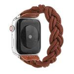 Elastic Woven Watch Band For Apple Watch Ultra 49mm / Series 8&7 45mm / SE 2&6&SE&5&4 44mm / 3&2&1 42mm, Length:130mm(Coffee)