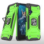 For Huawei Honor 20 Magnetic Armor Shockproof TPU + PC Case with Metal Ring Holder(Green)